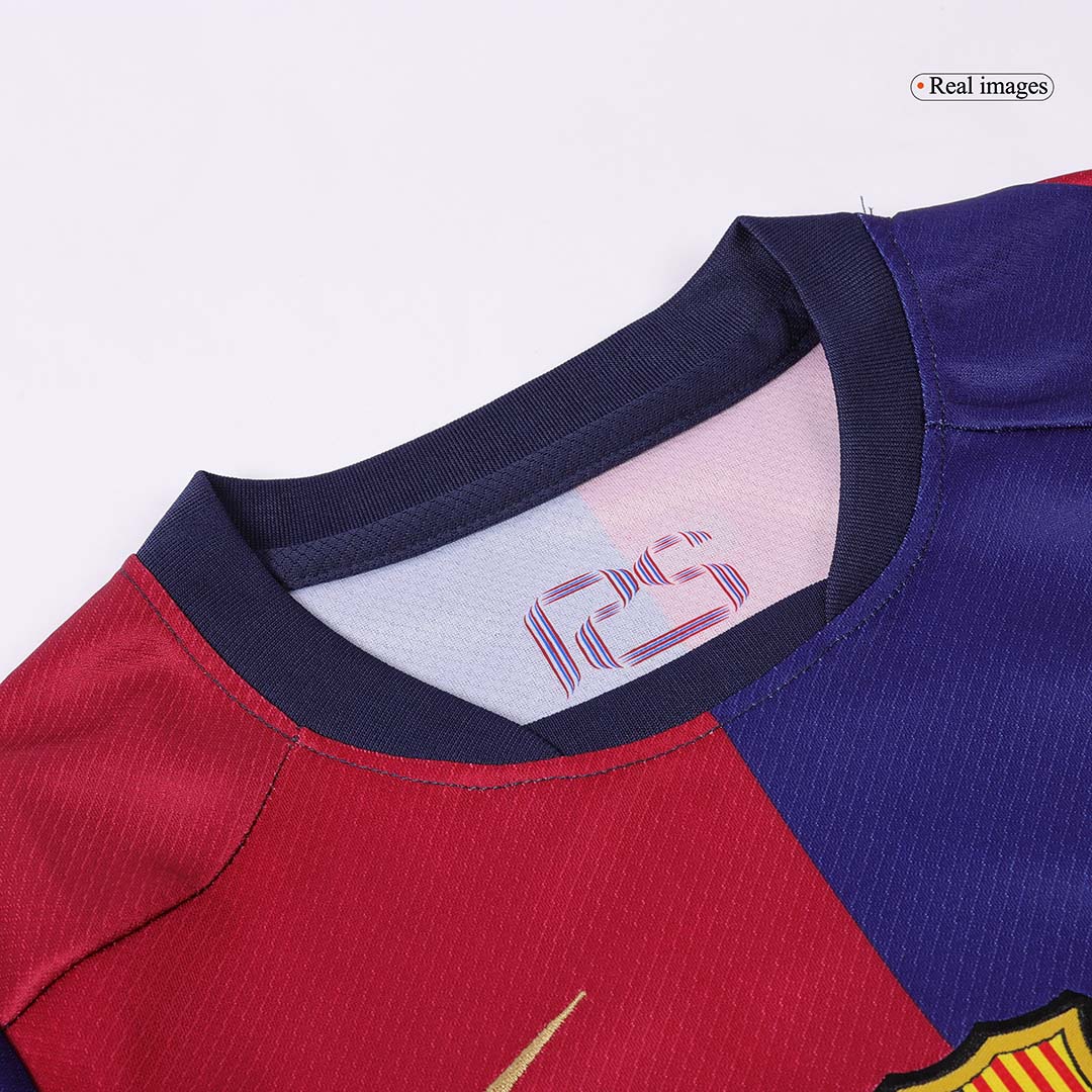 Barcelona Home Kids Soccer Jerseys Kit Spotify Logo Without Text - gogoalshop
