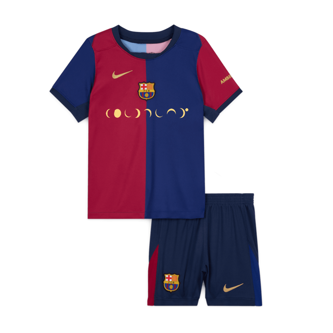 Barcelona Home Kids Soccer Jerseys Kit - COLDPLAY - gogoalshop