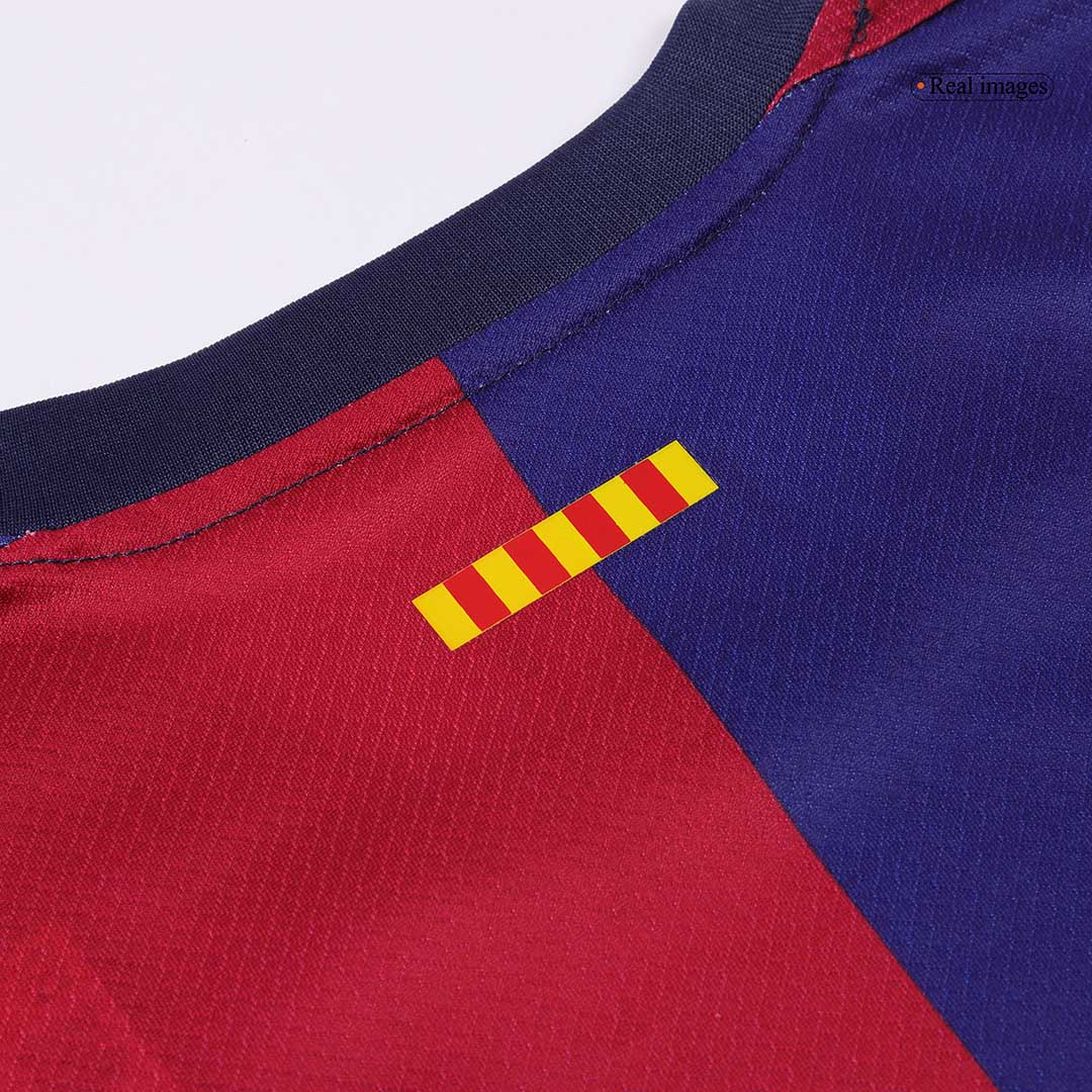 Barcelona Home Kids Soccer Jerseys Kit Spotify Logo Without Text - gogoalshop