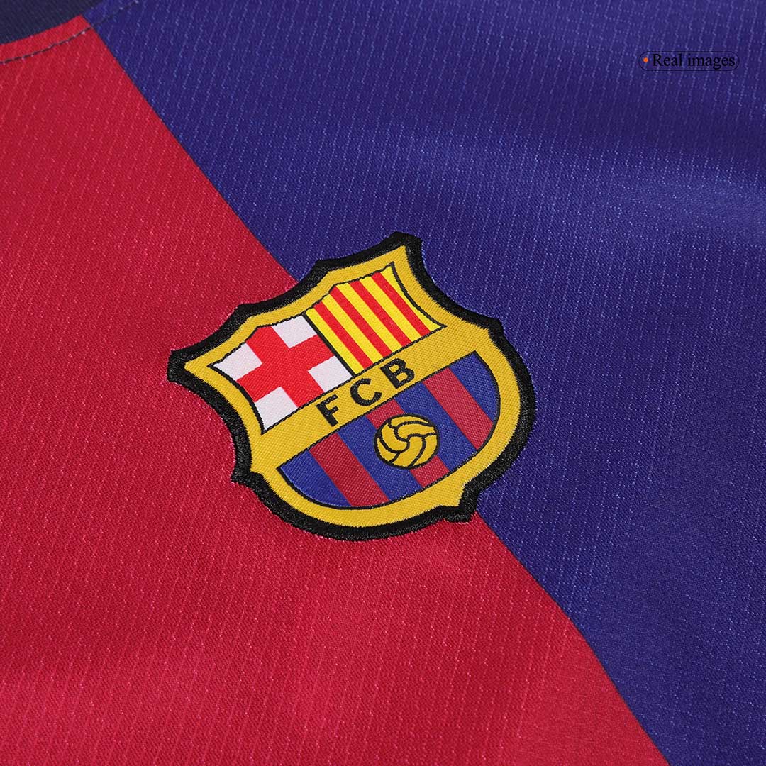 Barcelona Home Kids Soccer Jerseys Kit Spotify Logo Without Text - gogoalshop