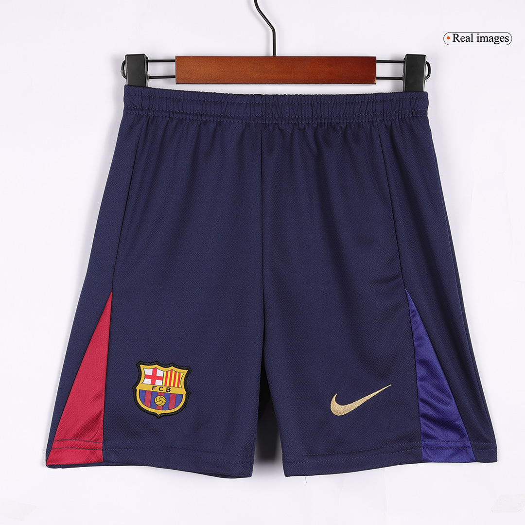 Barcelona Home Kids Soccer Jerseys Kit Spotify Logo Without Text - gogoalshop