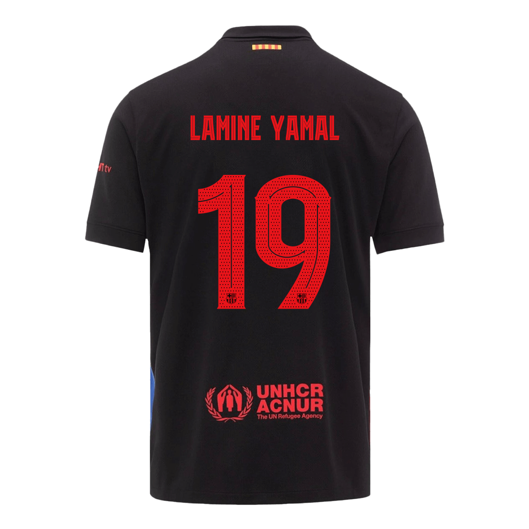 LAMINE YAMAL #19 Barcelona Away Soccer Jersey -UCL - gogoalshop