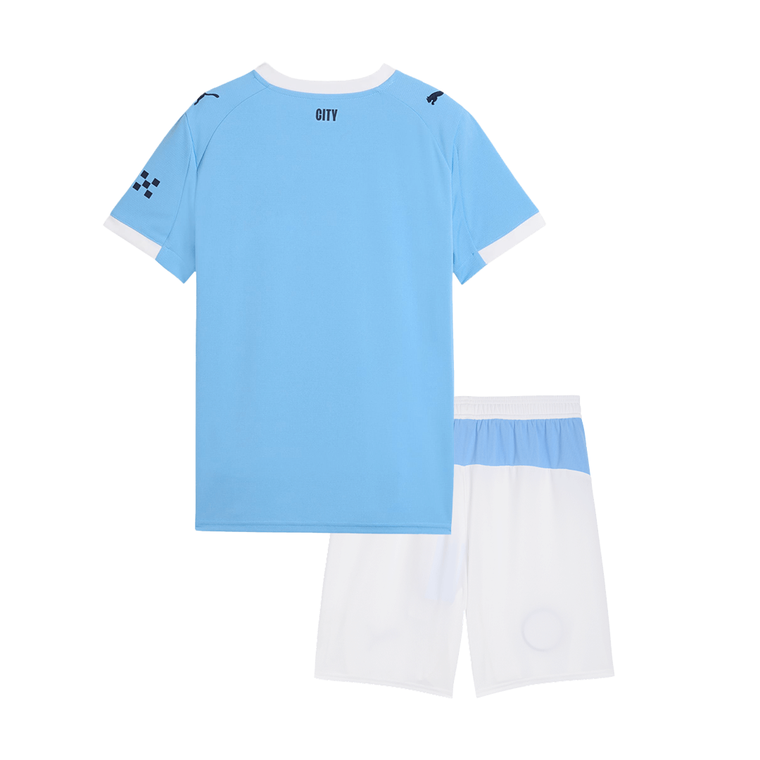 Manchester City Home Kids Soccer Jerseys Kit 2025/26 - gogoalshop