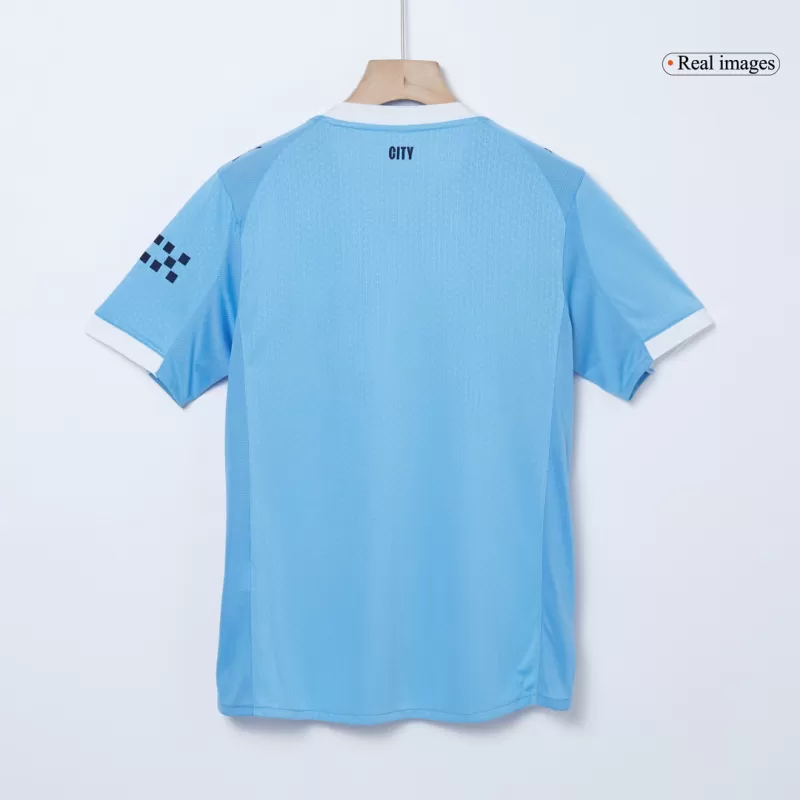 Manchester City Home Authentic Soccer Jersey 2025/26 with Blue available at gogoalshop