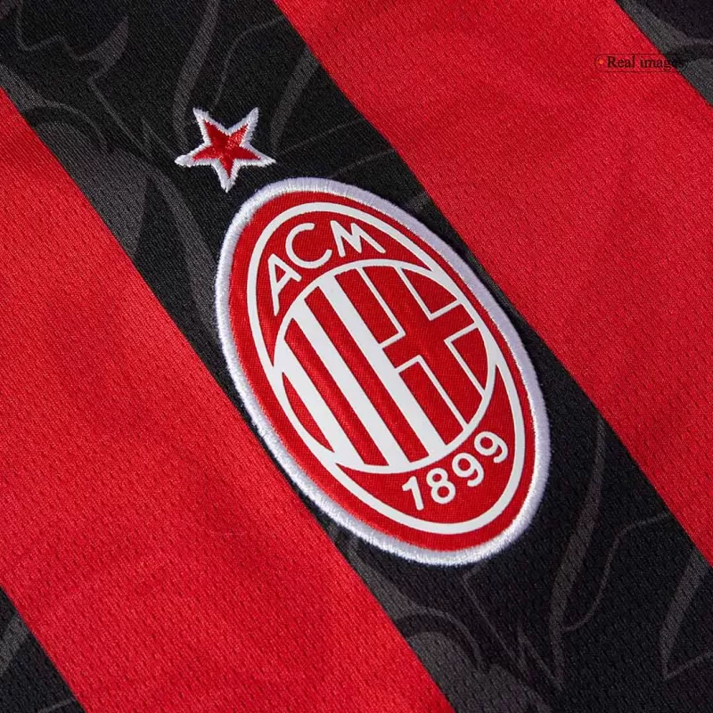 AC Milan Home Soccer Jersey 2025/26 with Red&Black available at gogoalshop