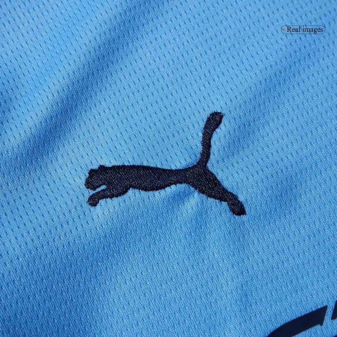 Manchester City Home Kids Soccer Jerseys Kit 2025/26 with Blue available at gogoalshop