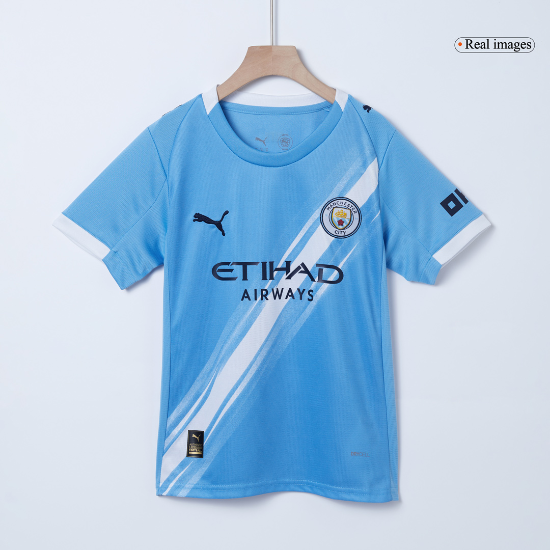 Manchester City Home Kids Soccer Jerseys Kit 2025/26 - gogoalshop