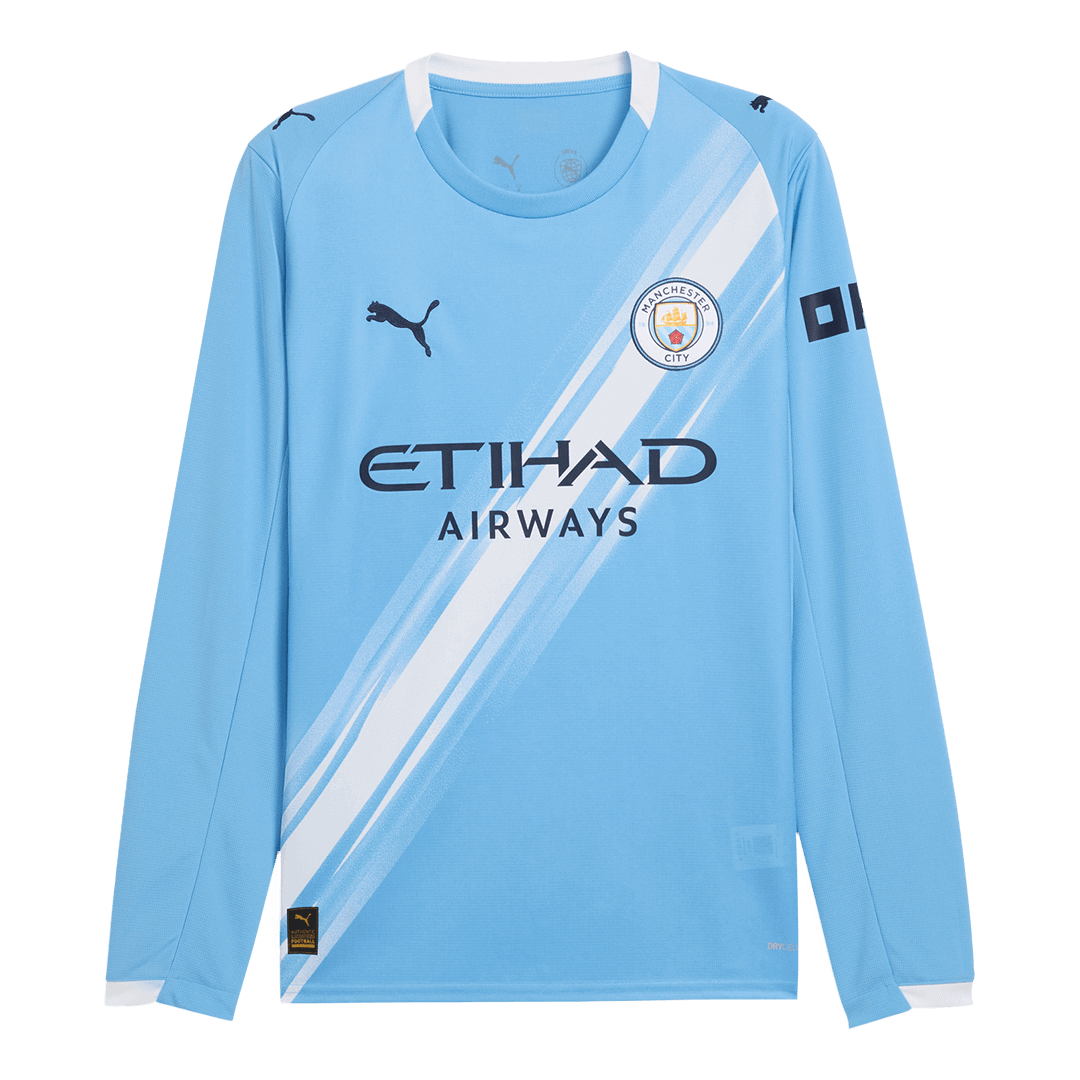 Manchester City Home Long Sleeve Jersey 2025/26 - gogoalshop