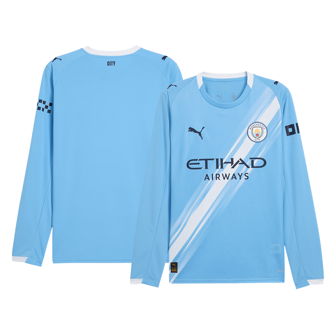 Manchester City Home Long Sleeve Jersey 2025/26 - gogoalshop