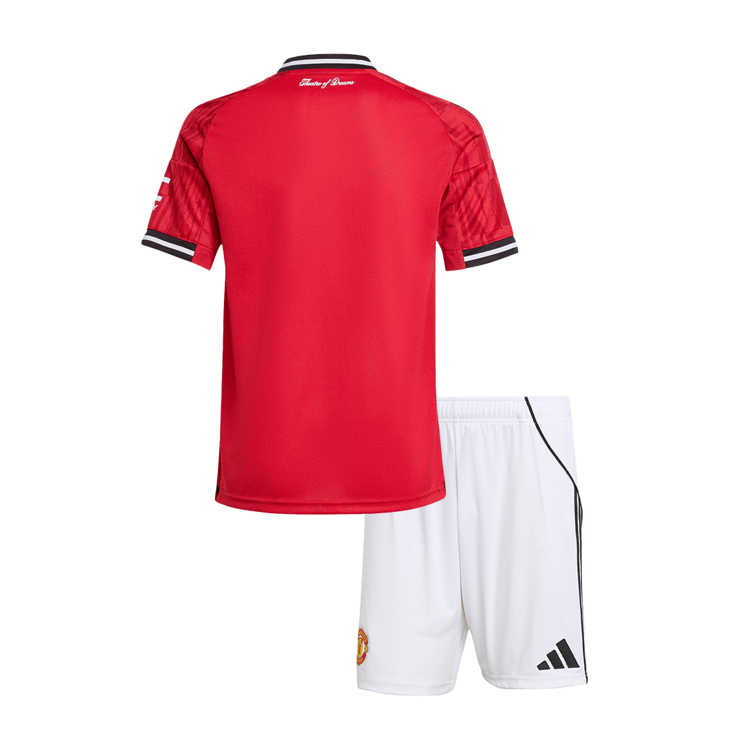 Manchester United Home Kids Soccer Jerseys Kit 2025/26 - gogoalshop