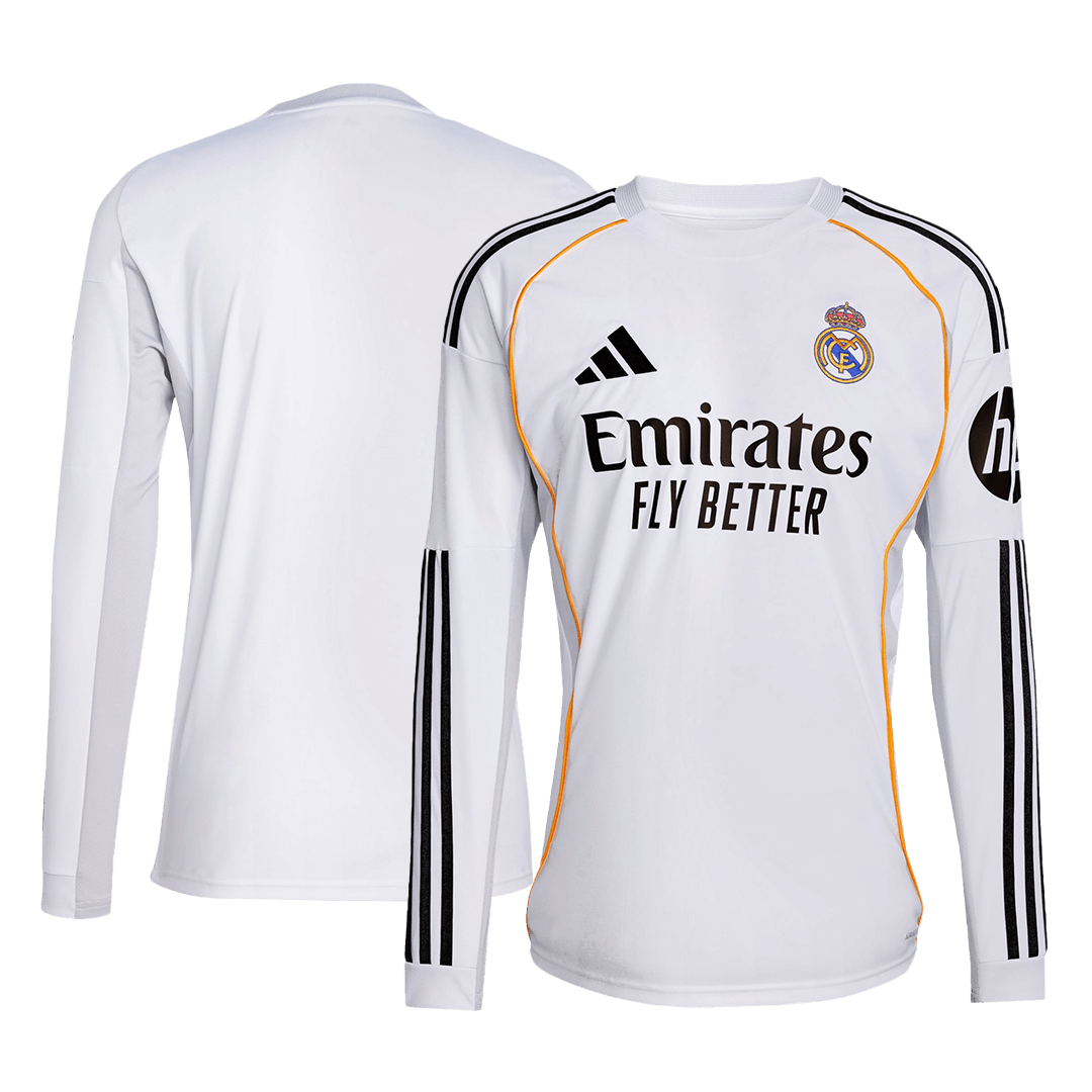Real Madrid Home Long Sleeve Jersey 2025/26 - gogoalshop