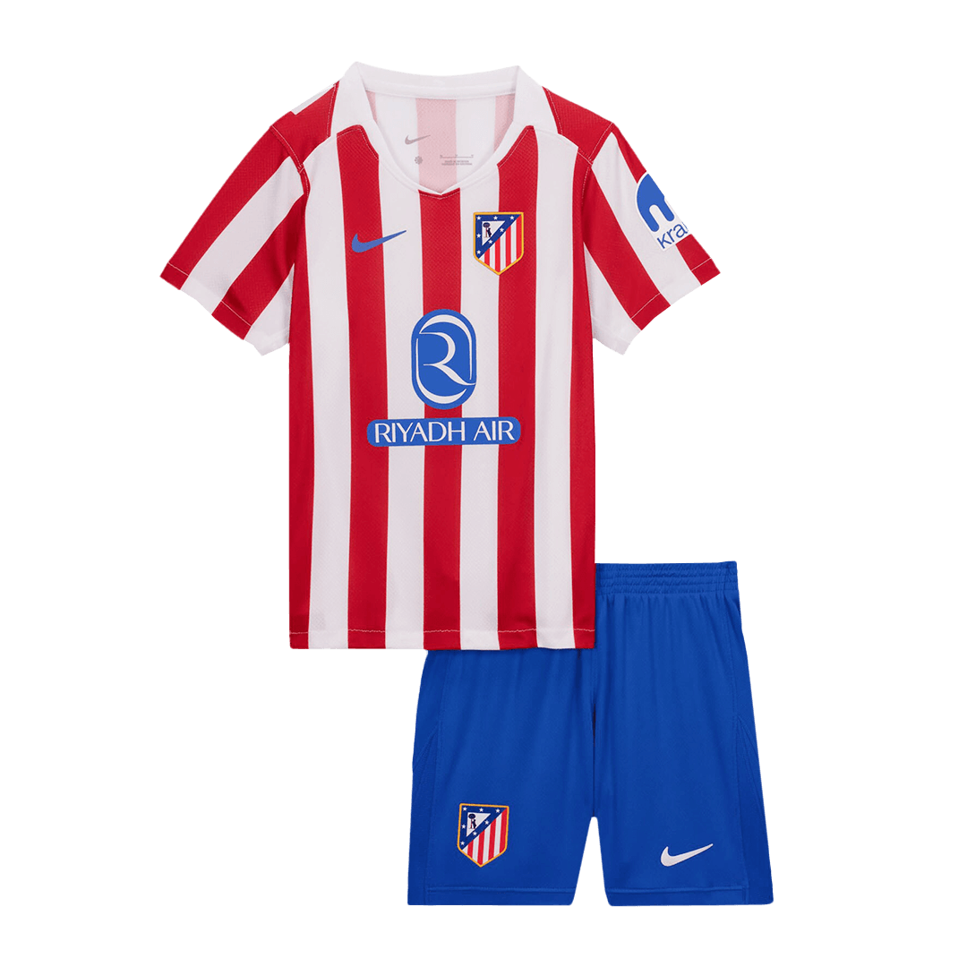 Atletico Madrid Home Kids Soccer Jerseys Kit 2025/26 - gogoalshop