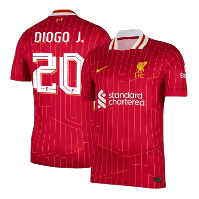 DIOGO J. #20 Liverpool Home Soccer Jersey 2024/25 -UCL - gogoalshop