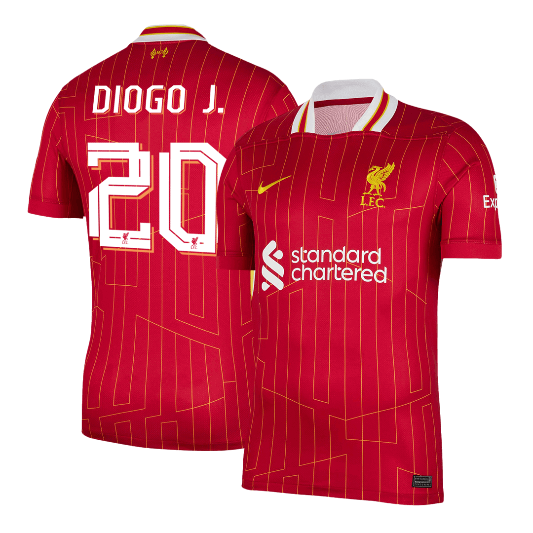 DIOGO J. #20 Liverpool Home Soccer Jersey -UCL - gogoalshop