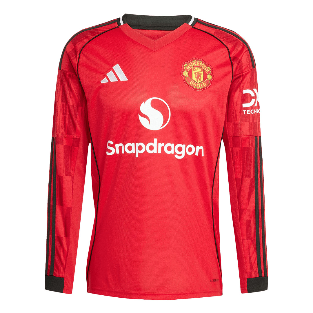 Manchester United Home Long Sleeve Jersey 2025/26 - gogoalshop