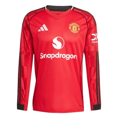 Manchester United Home Long Sleeve Soccer Jersey 2025/26 - gogoalshop