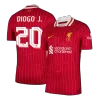 DIOGO J. #20 Liverpool Home Authentic Soccer Jersey 2024/25 - UCL - gogoalshop
