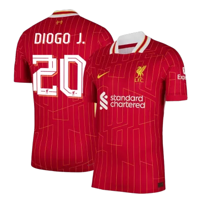DIOGO J. #20 Liverpool Home Authentic Soccer Jersey 2024/25 - UCL - gogoalshop