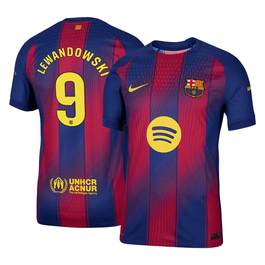 LEWANDOWSKI #9 Barcelona Home Authentic Soccer Jersey 2025/26 - gogoalshop