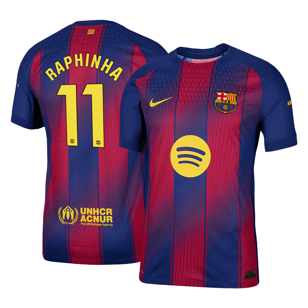 RAPHINHA #11 Barcelona Home Authentic Soccer Jersey 2025/26 - gogoalshop