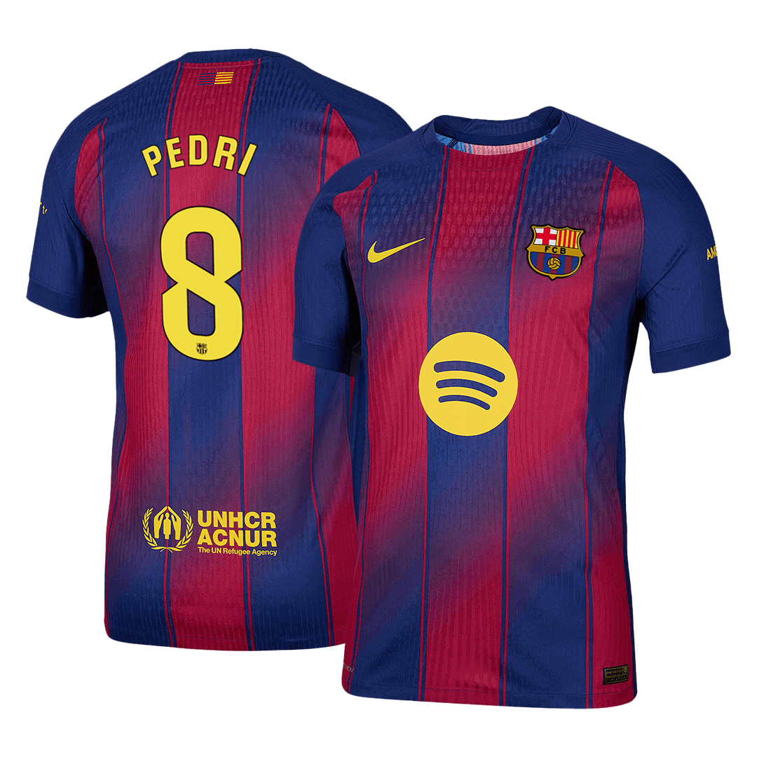 PEDRI #8 Barcelona Home Authentic Soccer Jersey 2025/26 - gogoalshop