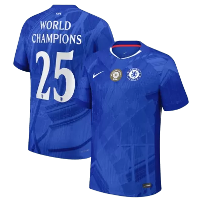 WORLD CHAMPIONS #25 Chelsea Home Authentic Soccer Jersey 2025/26 with chest badge - gogoalshop