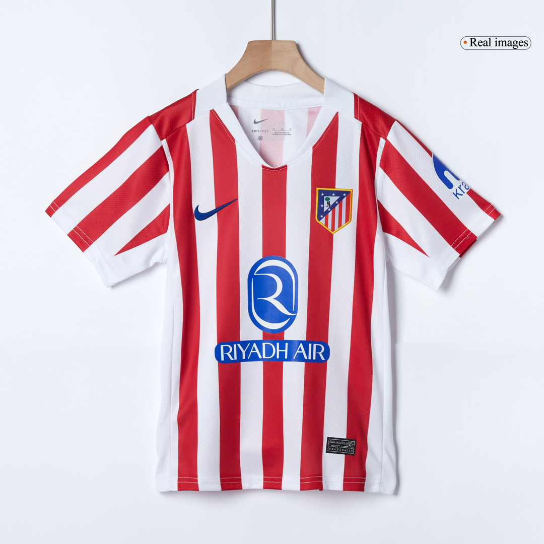 Atletico Madrid Home Kids Soccer Jerseys Full Kit 2025/26 - gogoalshop