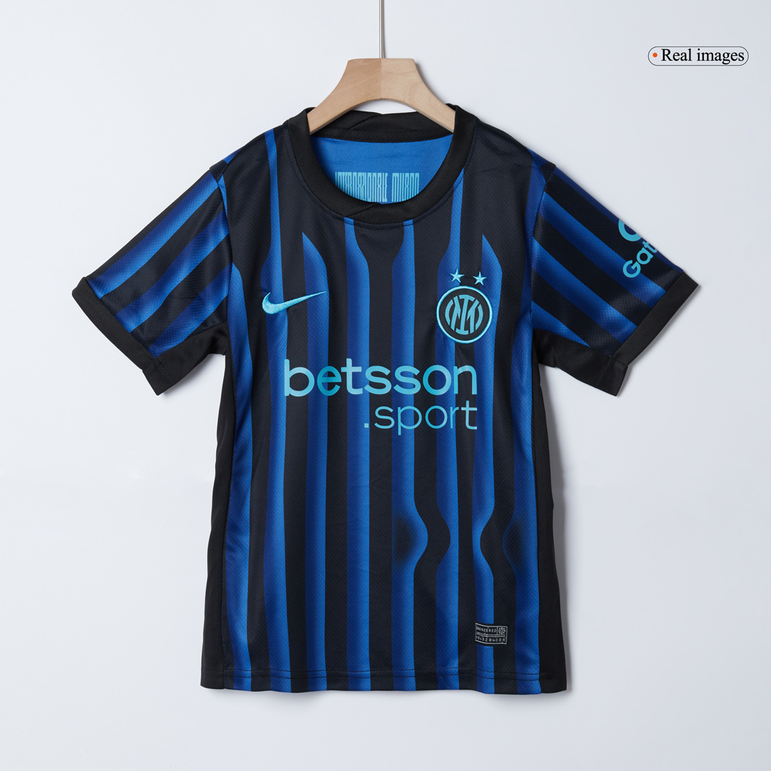 Inter Milan Home Kids Soccer Jerseys Full Kit 2025/26 - gogoalshop