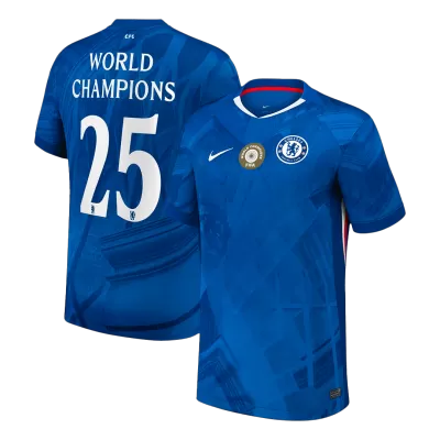 WORLD CHAMPIONS #25 Chelsea Home Soccer Jersey 2025/26 with chest badge - gogoalshop