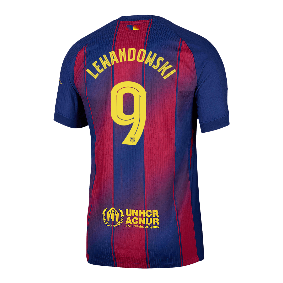 LEWANDOWSKI #9 Barcelona Home Authentic Soccer Jersey 2025/26 - UCL - gogoalshop