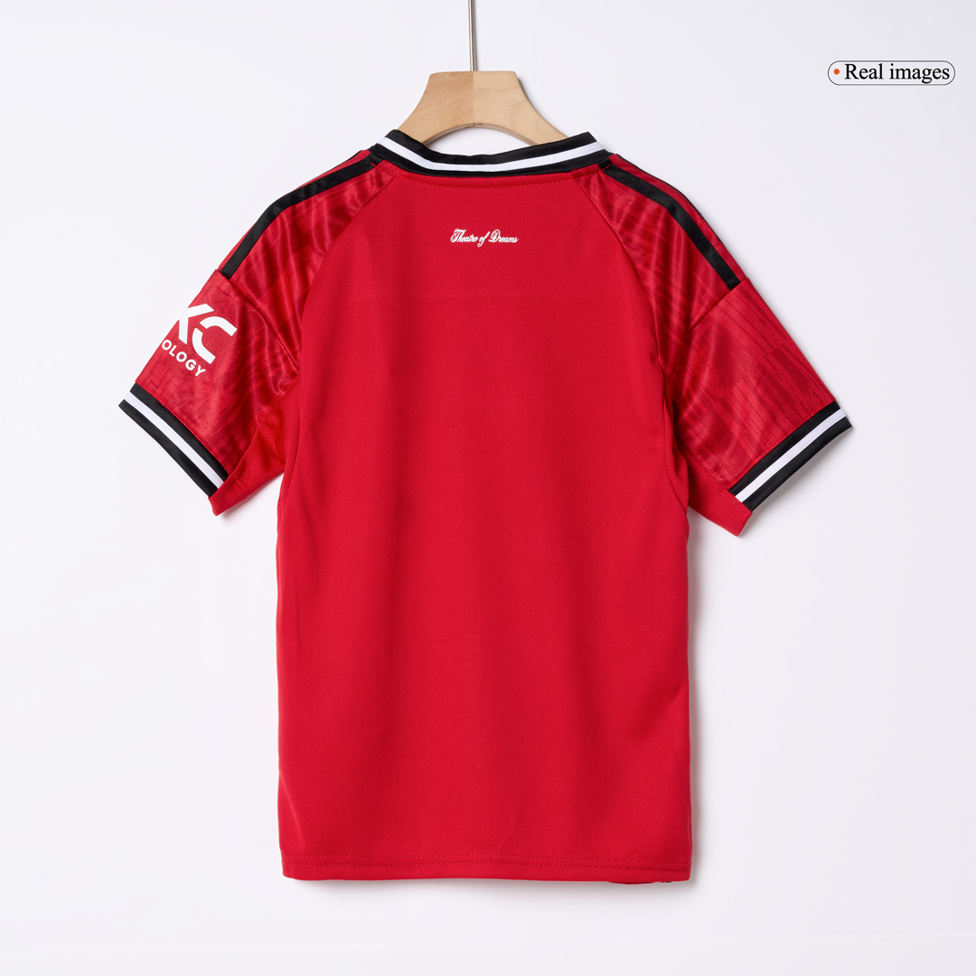 Manchester United Home Kids Soccer Jerseys Full Kit 2025/26 - gogoalshop