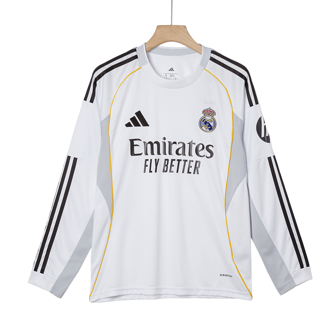 Real Madrid Home Long Sleeve Jersey 2025/26 - gogoalshop