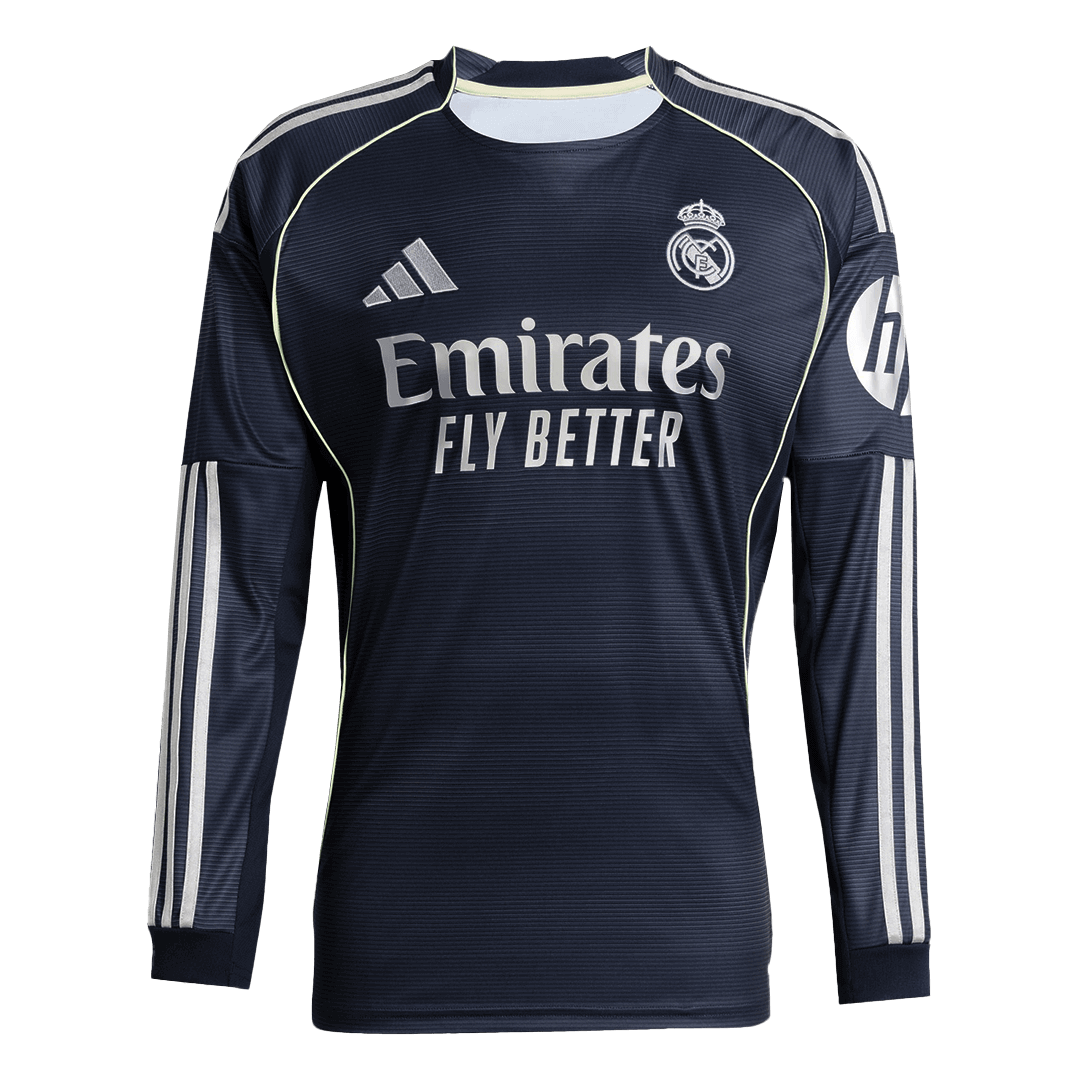 Real Madrid Away Long Sleeve Jersey 2025/26 - gogoalshop