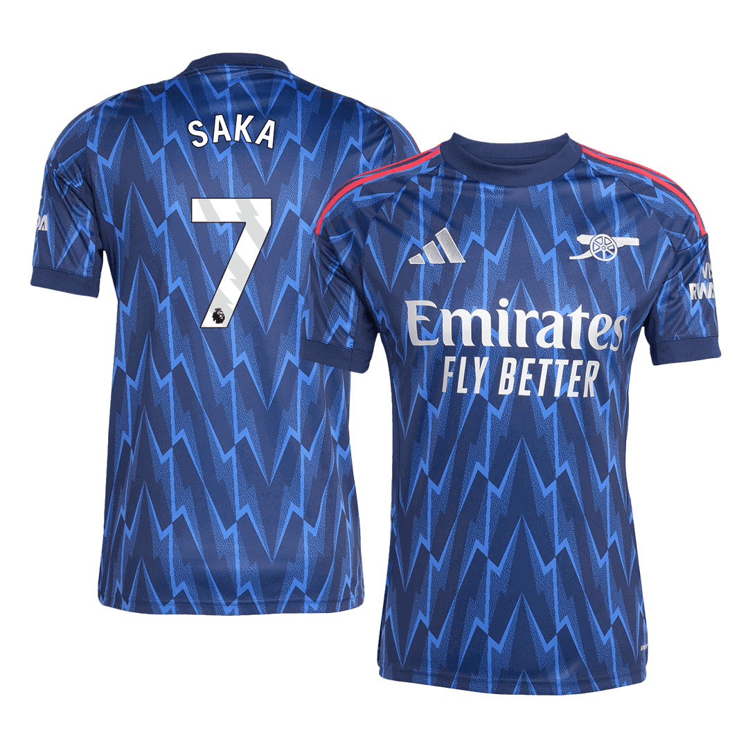 SAKA #7 Arsenal Away Soccer Jersey 2025/26 - gogoalshop