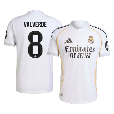 VALVERDE #8 Real Madrid Home Authentic Soccer Jersey 2025/26 - gogoalshop
