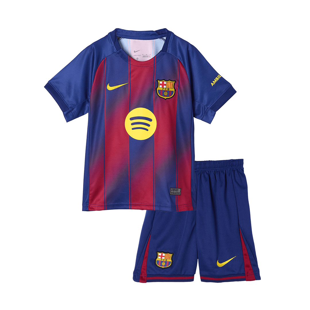 Barcelona Home Kids Soccer Jerseys Kit 2025/26 - gogoalshop