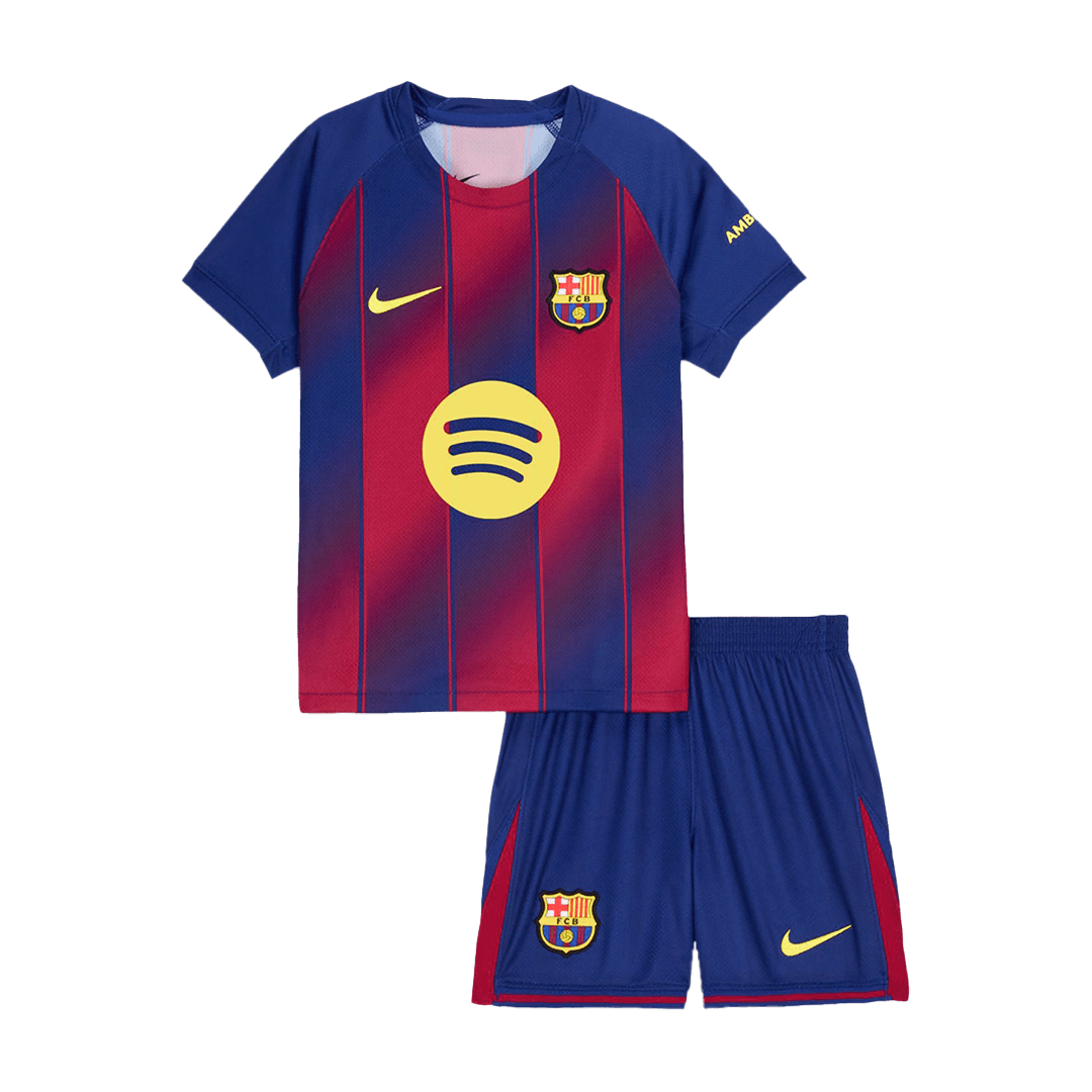 Barcelona Home Kids Soccer Jerseys Kit 2025/26 - gogoalshop