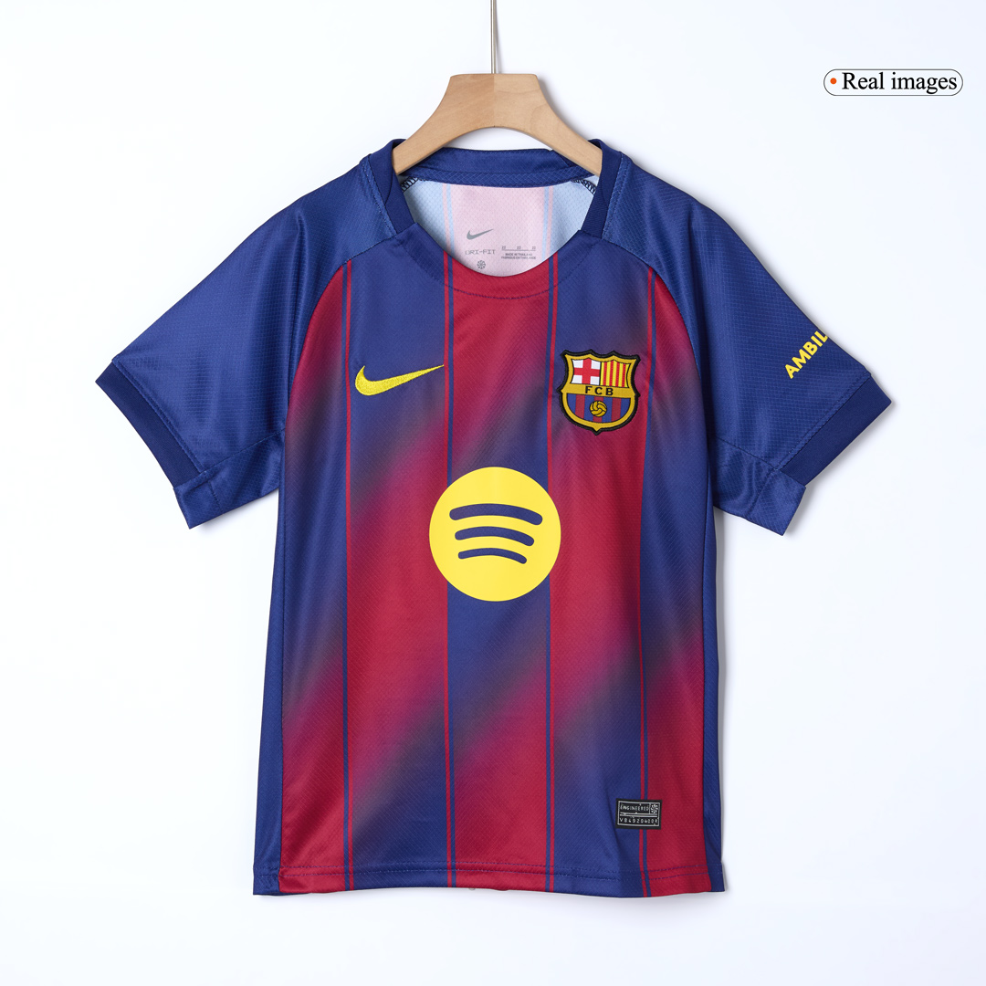 Barcelona Home Kids Soccer Jerseys Kit 2025/26 - gogoalshop