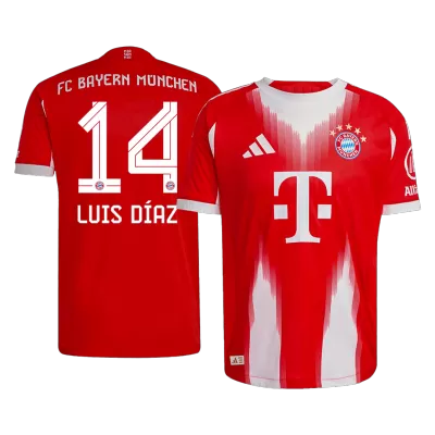 LUIS DÍAZ #14 Bayern Munich Home Authentic Soccer Jersey 2025/26 - gogoalshop