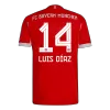 LUIS DÍAZ #14 Bayern Munich Home Authentic Soccer Jersey 2025/26 - gogoalshop