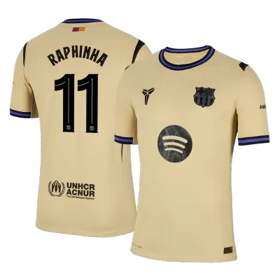 RAPHINHA #11 Barcelona Away Authentic Soccer Jersey 2025/26 - UCL - gogoalshop