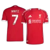WIRTZ #7 Liverpool Home Authentic Soccer Jersey 2025/26 - gogoalshop
