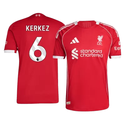 KERKEZ #6 Liverpool Home Authentic Soccer Jersey 2025/26 - gogoalshop