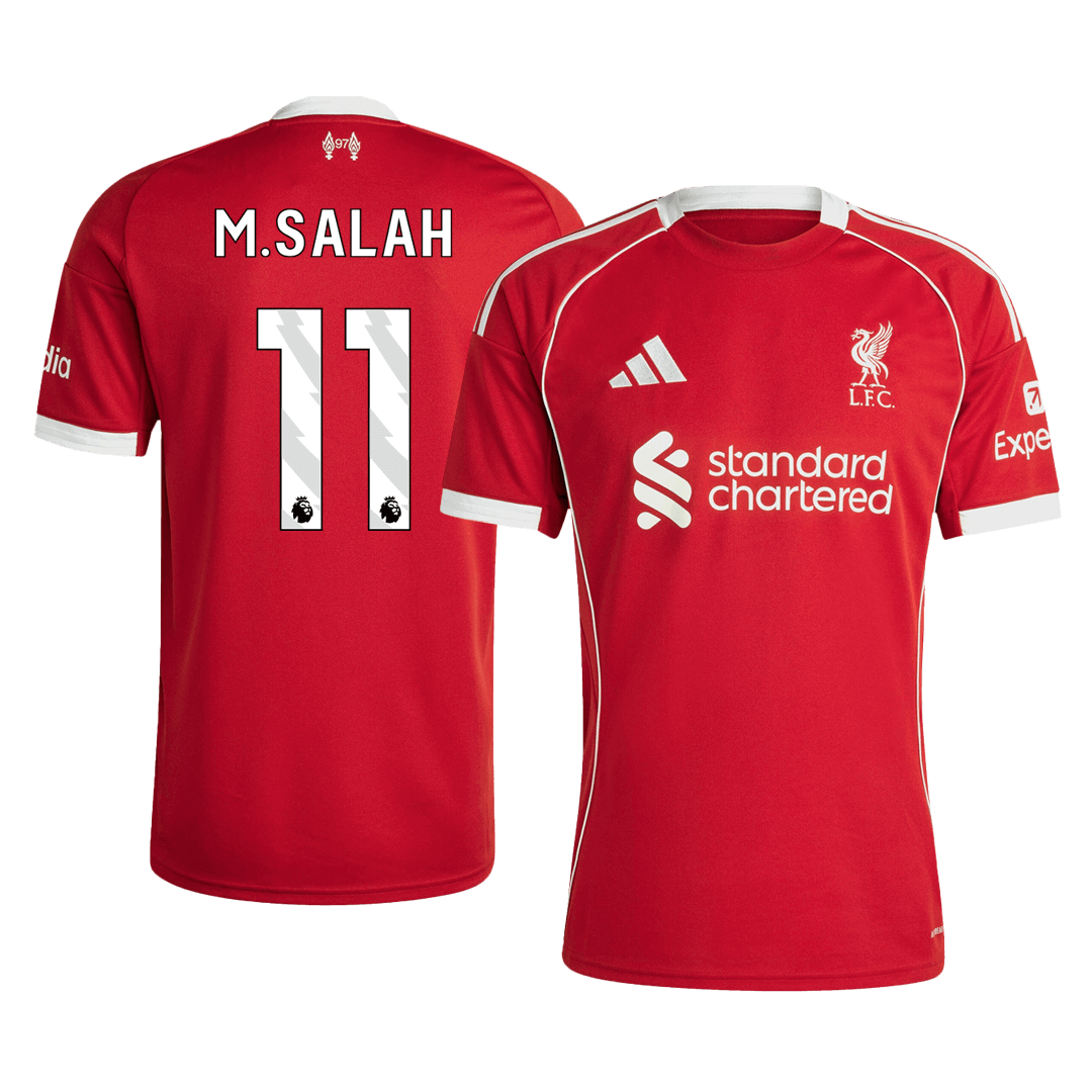 M.SALAH #11 Liverpool Home Soccer Jersey 2025/26 - gogoalshop