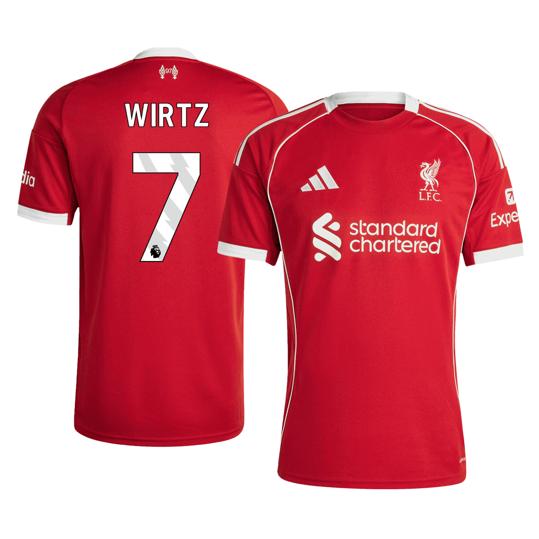 WIRTZ #7 Liverpool Home Soccer Jersey 2025/26 - gogoalshop