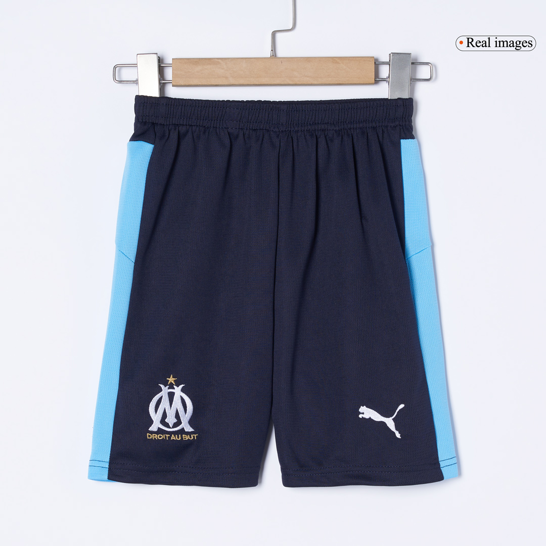 Marseille Away Kids Soccer Jerseys Kit 2025/26 - gogoalshop