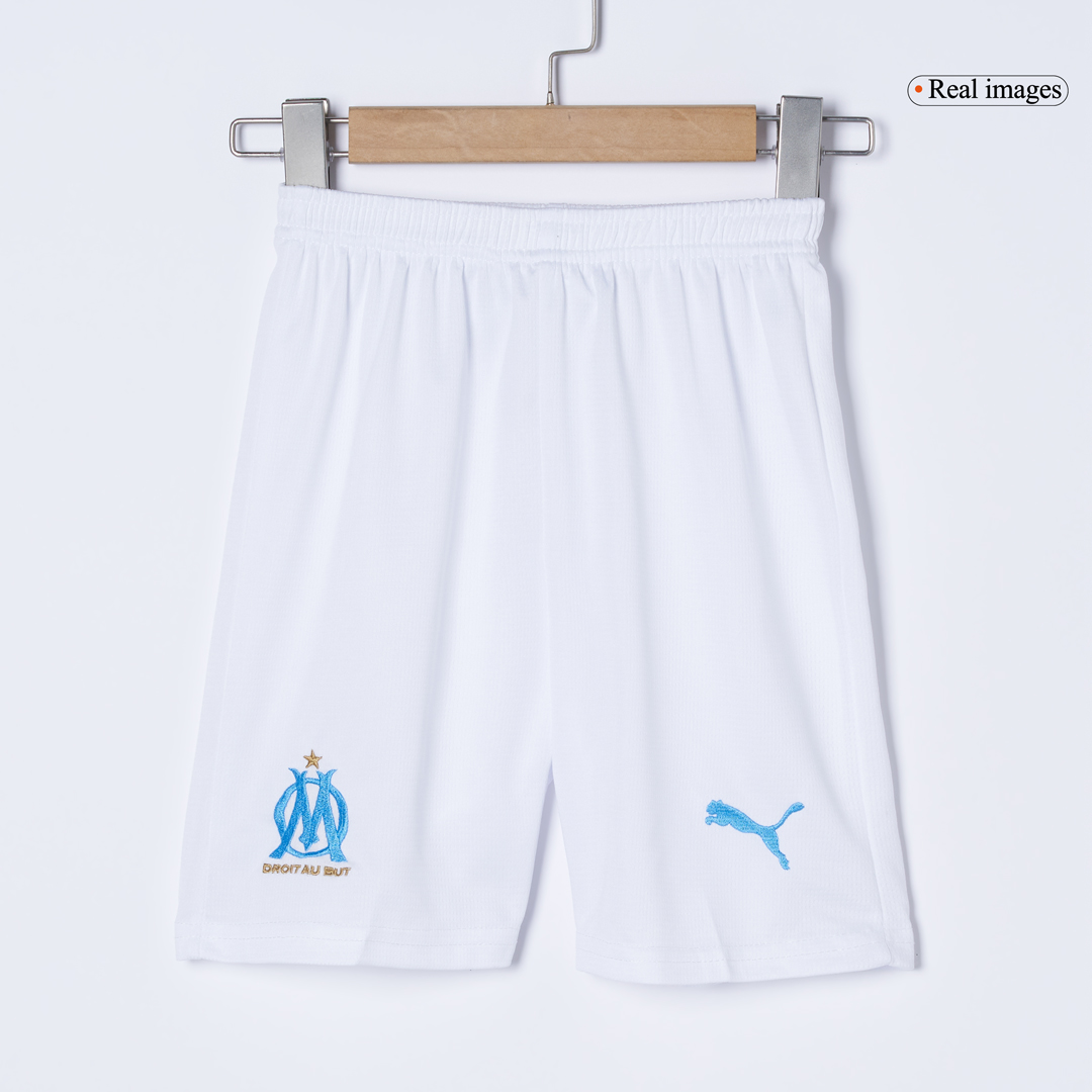 Marseille Home Kids Soccer Jerseys Kit 2025/26 - gogoalshop