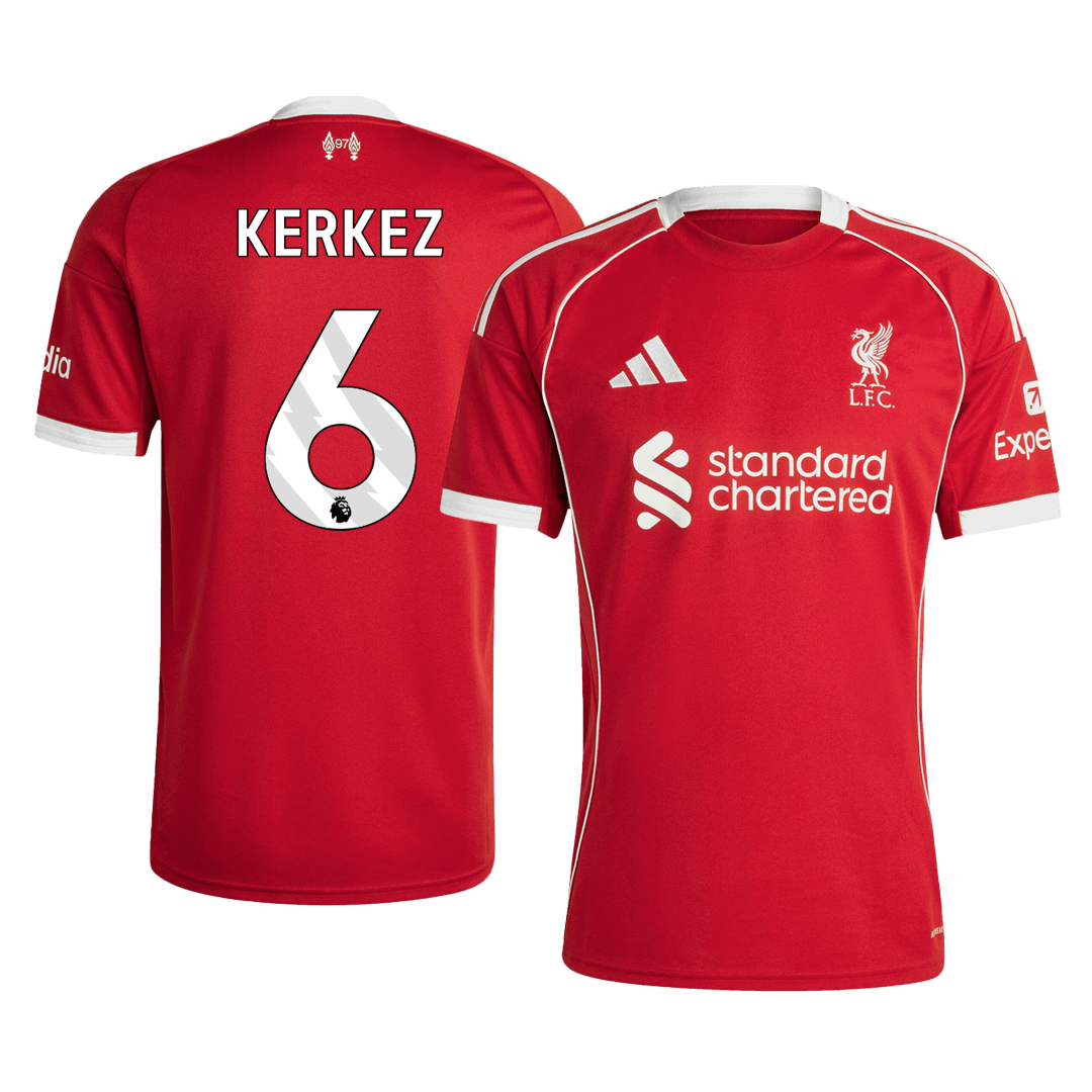 KERKEZ #6 Liverpool Home Soccer Jersey 2025/26 - gogoalshop