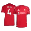 VIRGIL #4 Liverpool Home Authentic Soccer Jersey 2025/26 - gogoalshop