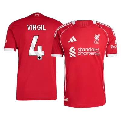 VIRGIL #4 Liverpool Home Authentic Soccer Jersey 2025/26 - gogoalshop